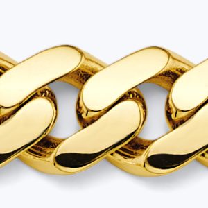 14KY Yellow Gold Hollow Monaco Alternet Chain