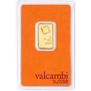 24KY (5 Gram) Yellow Gold Bar (Volcambi Brand)