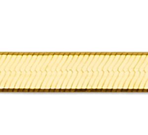 14KY Yellow Gold Solid Herringbone Chain