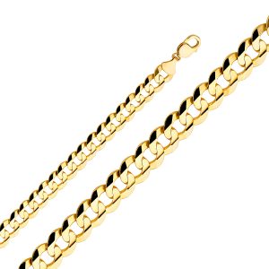 14KY Yellow Gold Solid Cuban Chain