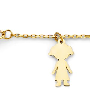 14KY Yellow Gold (Size 7+1) Evil Eye Bracelet