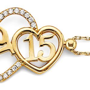 14KY Yellow Gold (Size 7+1) 15 Anos Bracelet