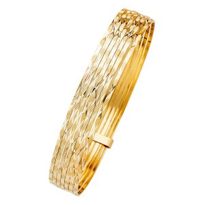 14KY Yellow Gold 7 Days Bangle