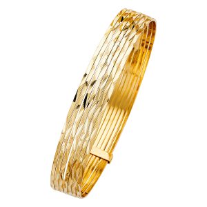 14KY Yellow gold 7 days bangle