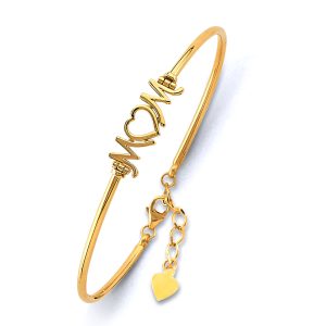 14KY Yellow Gold Adjustable Lady Bangle