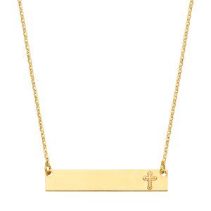14KY Yellow Gold Engravable Necklace
