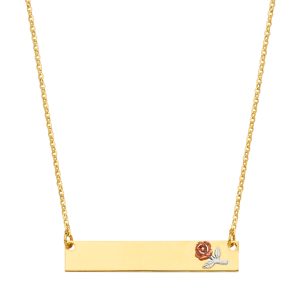14KY Yellow Gold Engravable Necklace