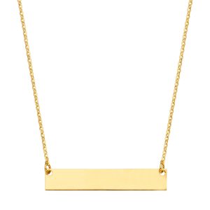 14KY Yellow Gold Engravable Necklace