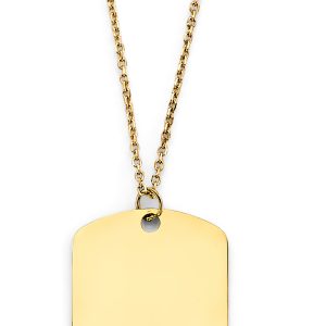 14KY Yellow Gold Engravable Necklace