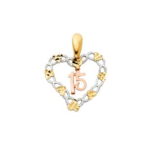 14K 3C Gold 15 Years Pendant