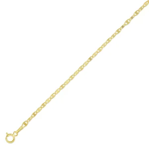 14KY Yellow Gold Solid Flat Hammer Chain