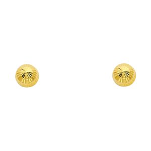14KY Yellow Gold Umberella Shape (Screw Back) Stud Earrings