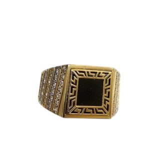 14KY Yellow Gold CZ Anyx Men's Ring