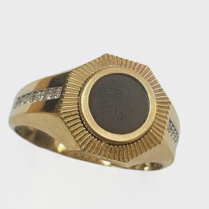 14KY Yellow Gold CZ Anyx Men's Ring