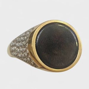 14KY Yellow Gold CZ Anyx Men's Ring