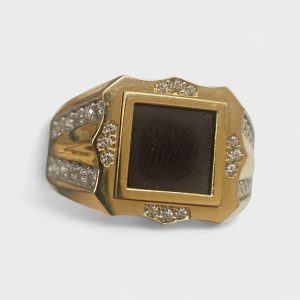14KY Yellow Gold CZ Anyx Men's Ring