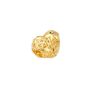 14KY Yellow Gold Heart Slider for Bangle