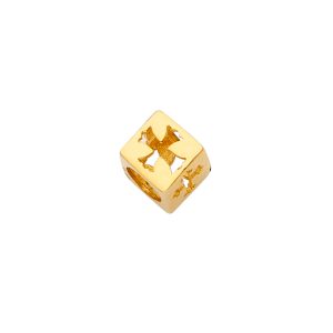 14KY Yellow Gold Dice Slider for Bangle