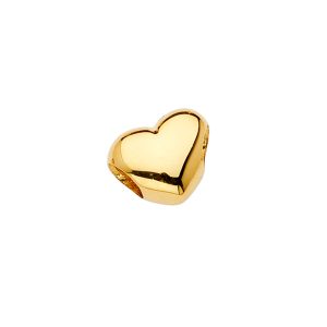 14KY Yellow Gold Heart Slider for Bangle