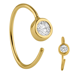 14KY Yellow Good CZ Nose Jewelry