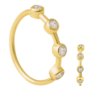 14KY Gold CZ Nose Jewelry