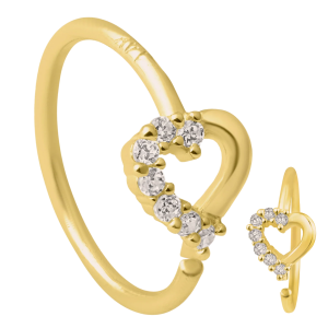 14KY Gold CZ Nose Jewelry