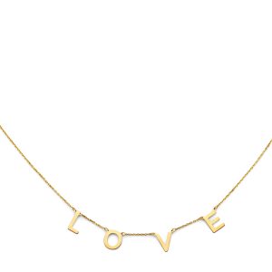 14KY Yellow Gold LOVE Necklace