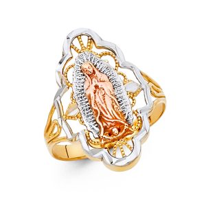 14K 3C Gold Guadalupe Ring