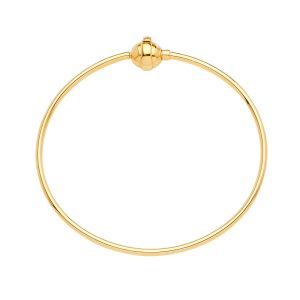 14KY Yellow Gold Plenty Mixed Charms Hollow Flexible Bangle